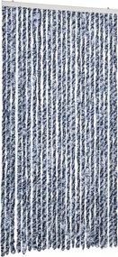 vidaXL kék és fehér zsenília rovarfüggöny 100 x 230 cm