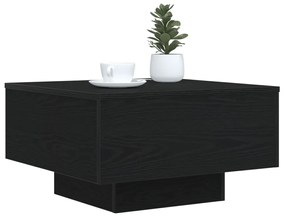 LED világítással rendelkező dohányzóasztal Fekete tölgy 55x55x31 cm
