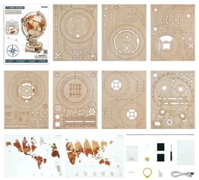 RoboTime - 3D fa mechanikus puzzle Világító gömb