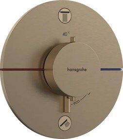 Hansgrohe ShowerSelect Comfort S zuhany és fürdő csaptelep vakolat alatti rész nélkül csiszolt bronz 15554140