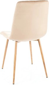 Bézs bársony étkezőszék MILA D