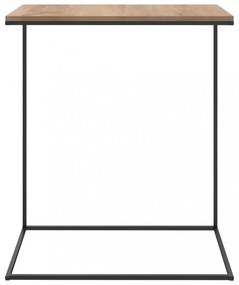fekete szerelt fa kisasztal 55 x 35 x 66 cm