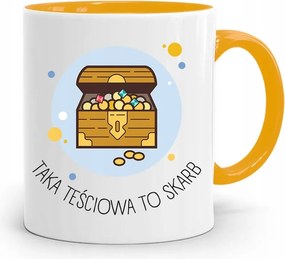 Anyós Sárga Bögre Anyós Apuka A Kincs A Fényképes Nyomtatással