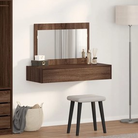 Fali öltözködő asztal Barna tölgy 100x40x70 cm