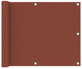 terrakotta oxford-szövet erkélyparaván 75 x 300 cm