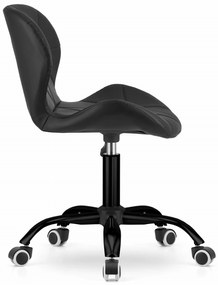 AKCIÓ Fekete irodai szék NOTO ökobőrből II. osztály