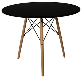Fekete étkezőasztal OSLO 70x70