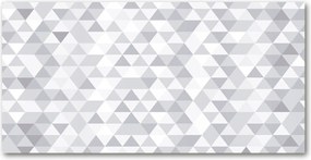 Konyhai panel Szürke háromszögek 100x50 cm Ragasztó