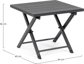 Alumínium kerti dohányzóasztal 43x44 cm Taylor – Bizzotto