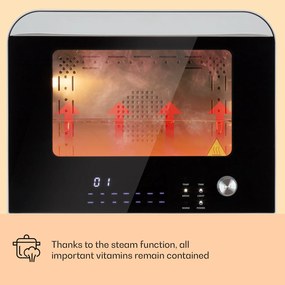 Klarstein Vita Pro, forrólevegős fritőz gőzfőzéssel, 2450 W, 18 l, 14 program, 800 ml víztartály