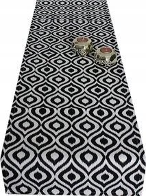 Futófelület fekete-fehér Szövet 40x140 pávaszem