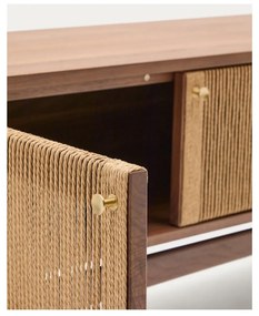 Barna TV-állvány diófa dekorral 200x50 cm Elan – Kave Home