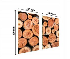 Üveg Konyhai Védőlap 65x52 Fa