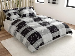 Pamut ágynemű SQUARES BLEND szürke Ágyneműhuzat mérete: 70 x 90 cm | 140 x 200 cm