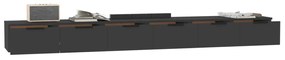2 db fekete szerelt fa faliszekrény 102 x 30 x 20 cm