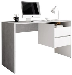 Zondo Számítógépasztal Tolneo (beton + fehér). 1021177