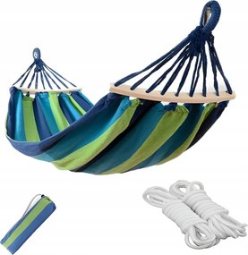 Kétszemélyes Függőágy 2 Személyes XXL Kerti Hinta Fejpánt Huzat Zsinórok