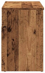antik fa színű szerelt fa cipőtároló pad 80 x 30 x 45 cm