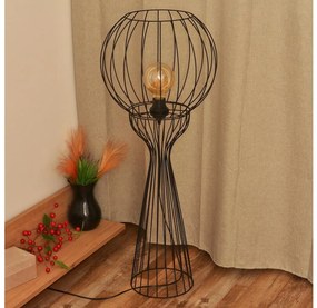 Helam Állólámpa MERCURE 1xE27/15W/230V fekete S-1388 XL/1 BK