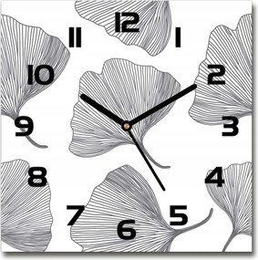 Üveg falióra szögletes Ginkgo biloba 30x30 cm