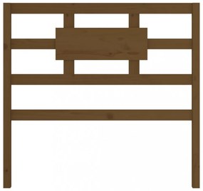 mézbarna tömör fenyőfa ágyfejtámla 80,5x4x100cm