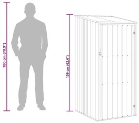 zöld horganyzott acél kerti fészer 87 x 98 x 159 cm