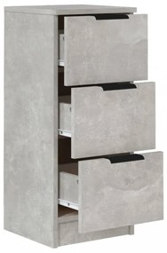betonszürke szerelt fa tálalóasztal 30 x 30 x 70 cm