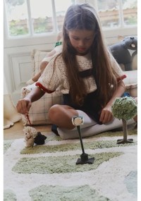 Zöld-krémszínű pamut gyerek játszószőnyeg 90x130 cm Hyde Park – Lorena Canals