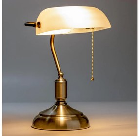Brilagi - BANK OFFICE asztali lámpa 1xE27/60W/230V réz/fehér