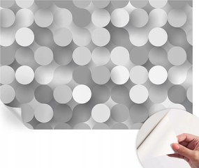 Öntapadós Dekoratív Fotótapéta Hálószobába Szürke körök 104x70 cm