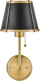 Hinkley lighting klasszikus fali lámpa clarke fekete sárgaréz elshk-clarke1-br-bk
