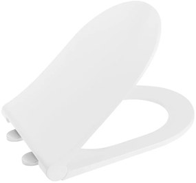 Sapho, AVVA Slim WC-ülőke lassú zárással, fehér / króm, 100787