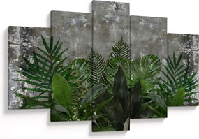 Kép - Betonfal növényekkel (150x105 cm)