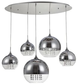 Maytoni P140-PL-170-5-N - Csillár zsinóron FERMI 5xE27/60W/230V króm