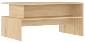 sonoma tölgy színű szerelt fa dohányzóasztal 90 x 55 x 42,5 cm