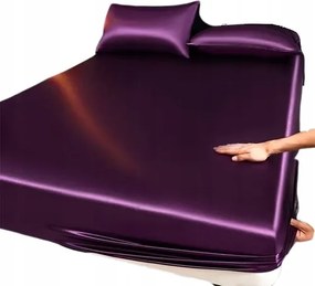 Csúszós Fényes Szatén Gumis Lepedő 180x200 Sima Szatén