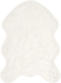 vidaXL Műgyapjú Szőnyeg Tafalla Fehér 60 x 90 cm Poliészter