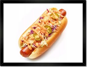 Poszterek keretben 40x30 Vegetáriánus gluténmentes hot-dog