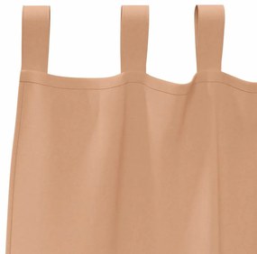 Függönyök függönyökkel 2 pcs Világosbarna 140x140cm Poliészter