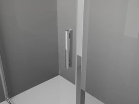Mexen Exo-BR 90 x 90 cm-es nyitható zuhanykabin, átlátszó, króm - 8181-090-090-01-00