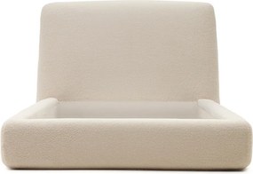 Bézs kárpitozott egyszemélyes ágy 90x200 cm Martina – Kave Home