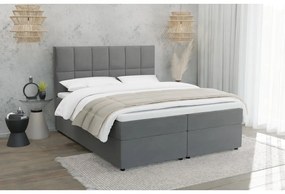 Szürke ágyneműtartós boxspring ágy 140x200 cm Flip – Ropez