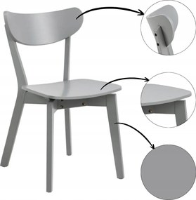 Étkező szék konyha nappali háttámla szürke klasszikus Roxby