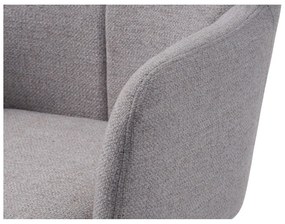 Világosszürke forgó relaxációs fotel Manning – Unique Furniture