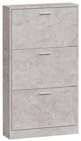 betonszürke szerelt fa cipőszekrény 59x17x108 cm