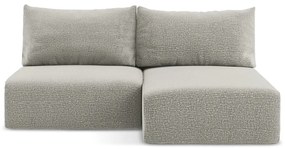 Világosszürke kinyitható-tárolóhelyes sarokkanapé (jobb oldali) Kalena – Makamii