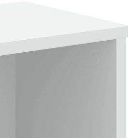 fehér szerelt fa könyvespolc 50 x 25 x 105 cm