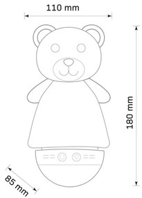 Polux MIŚ 326751 Asztali lámpa 1x5W/LED RGB IP20