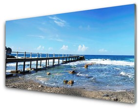 Üvegfotó Ocean Beach Landscape 125x50 cm
