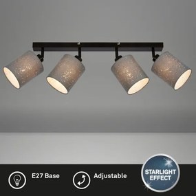 Briloner 2078-044 - spotlámpa SPOTLIGHT 4xE27/25W/230V szürke/fekete